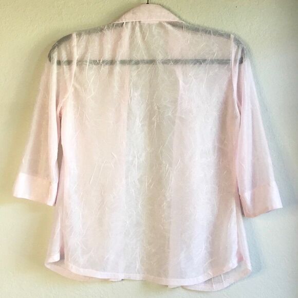 Vintage New Look sheer pink shirt fairy fairycore feminine Y2K S - Picture 2 of 3